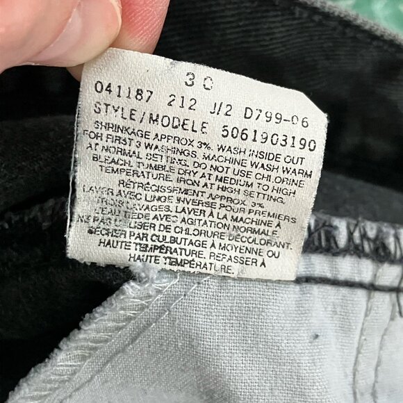 Vintage Levi’s Jeans Mens 36x32 Black 5061903190 Straight Leg Orange Tab Canada - Picture 6 of 10